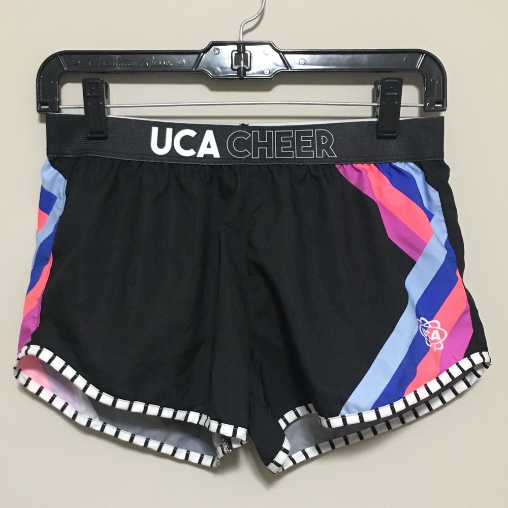 UCA Cheer Varsity Shop Black Pink Blue Shorts S